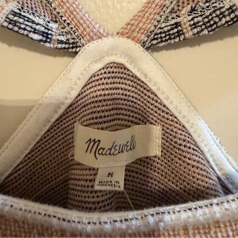 Madewell Textured Striped Ruffle Strap Top - Picture 4 of 5